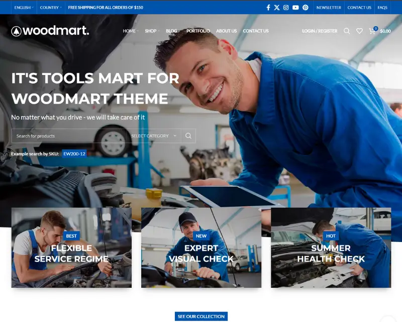 Car Service Website Design