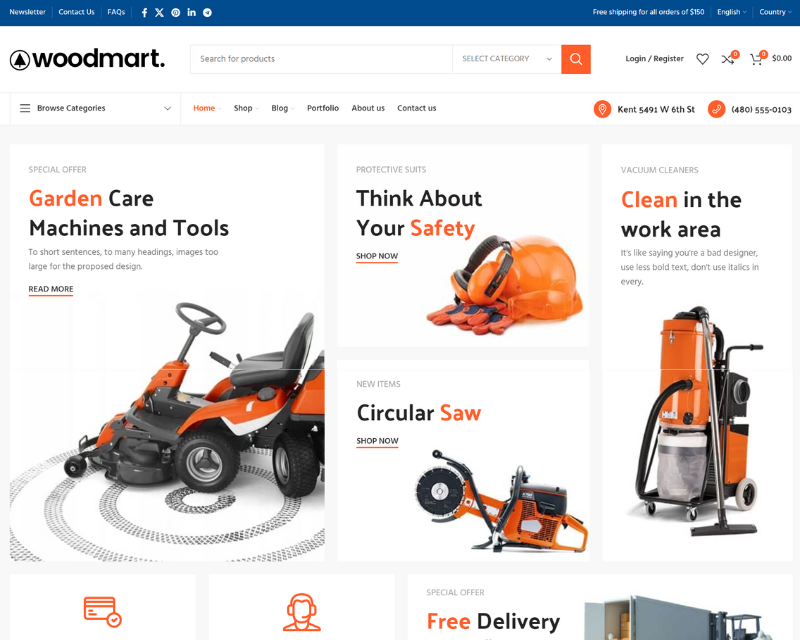 Tools Product Image Tools Hardware & DIY Equipment Store Website Design