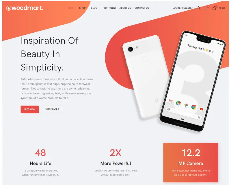 Landing Gadgets & Consumer Electronics Page Website Design