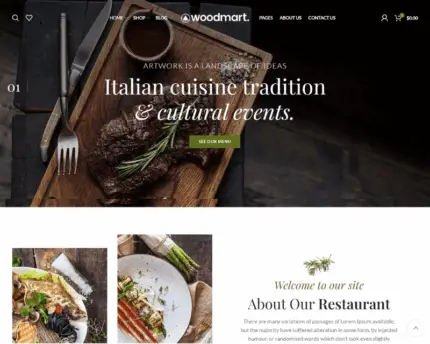 Food Business Website Design