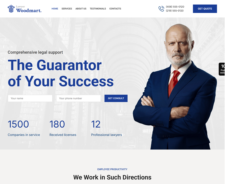 Lawyer Product Image Lawyer & Legal Services Website Design