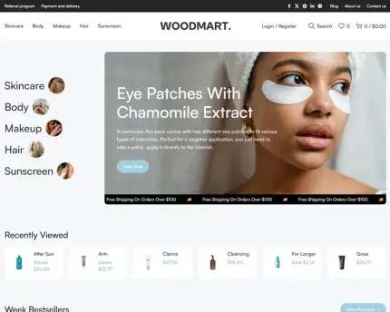 Beauty & Makeup Store Website Design